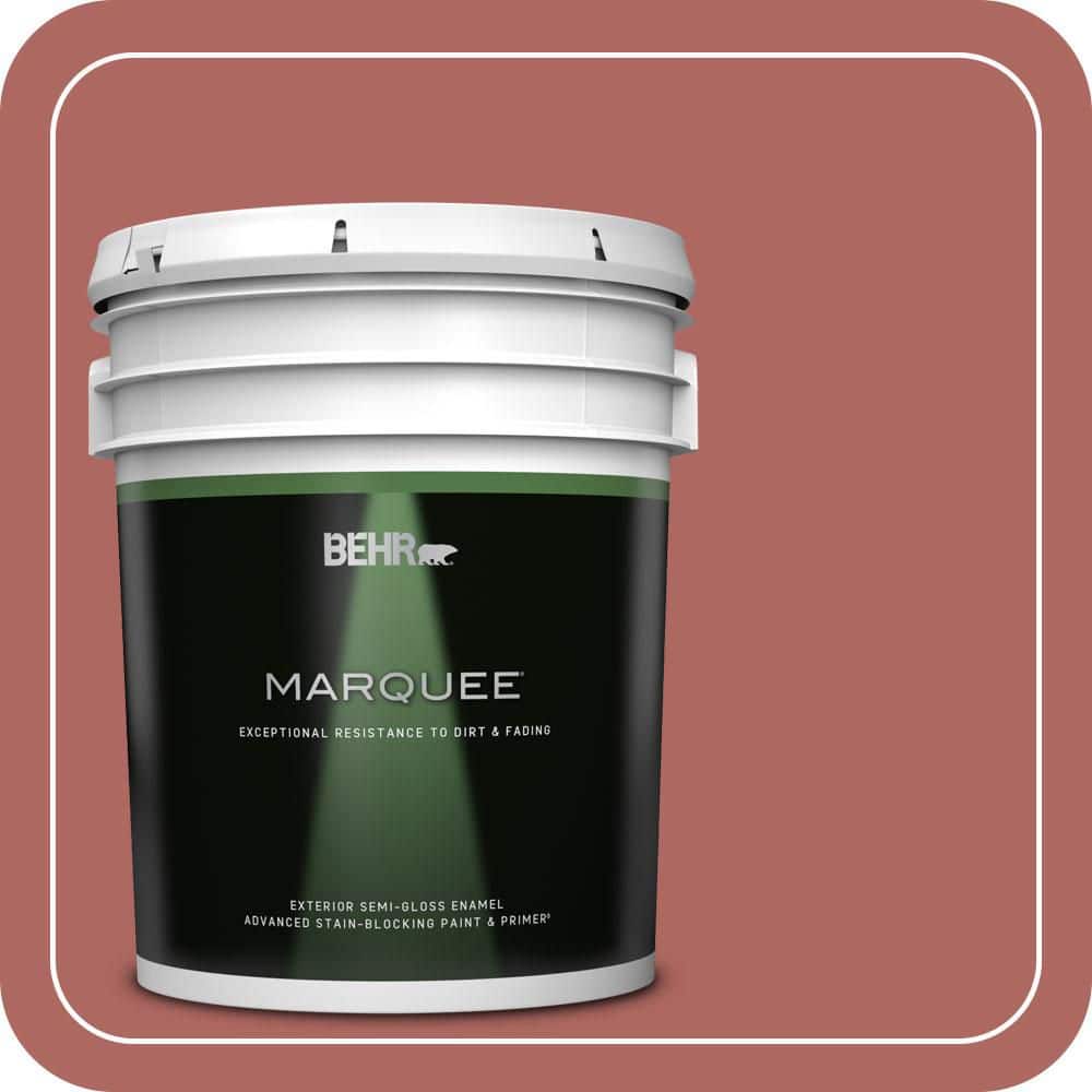 BEHR MARQUEE 5 gal. #PPU2-13 Colonial Brick Semi-Gloss Enamel Exterior Paint & Primer