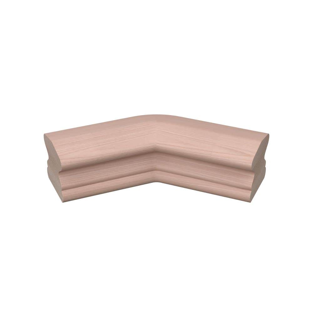 EVERMARK Stair Parts 511 Unfinished White Oak 135° Quarter-Turn Handrail Fitting (1)