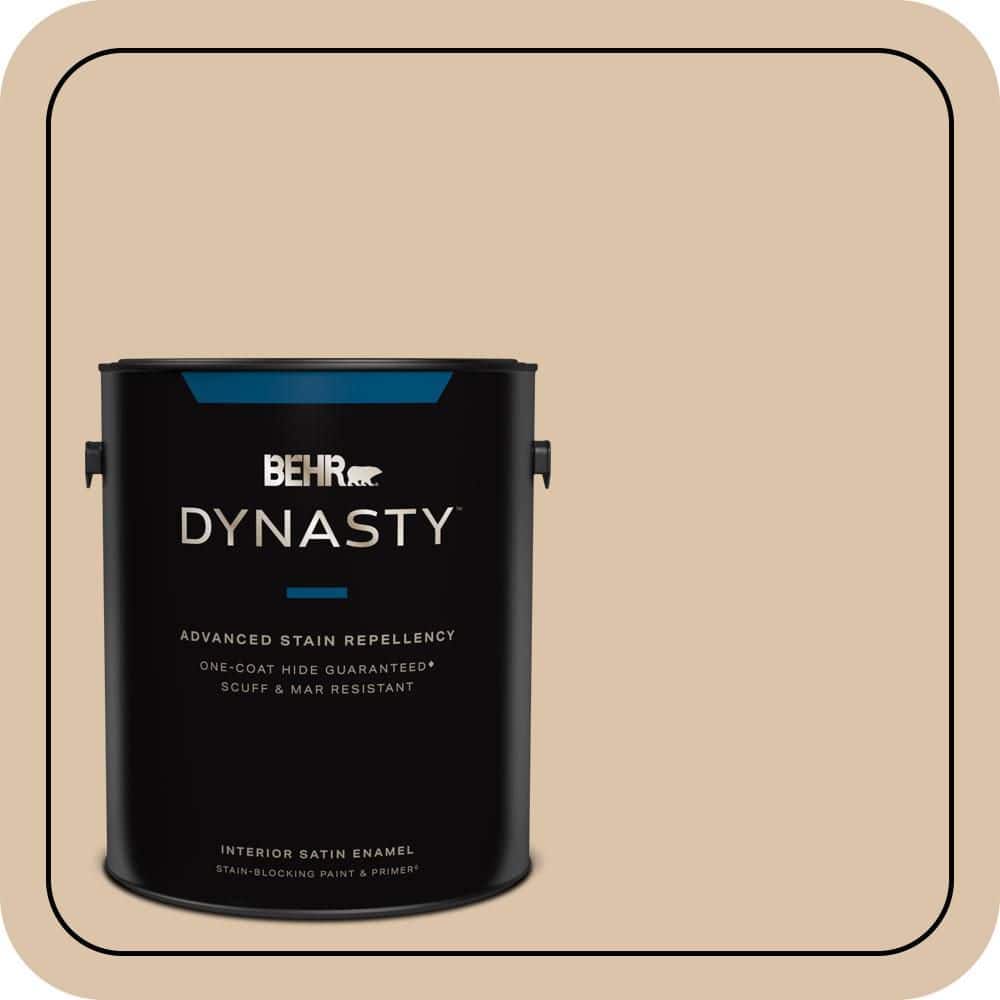 BEHR DYNASTY 1 gal. #PPU4-08 Plateau One-Coat Hide Satin Enamel Interior Stain-Blocking Paint and Primer