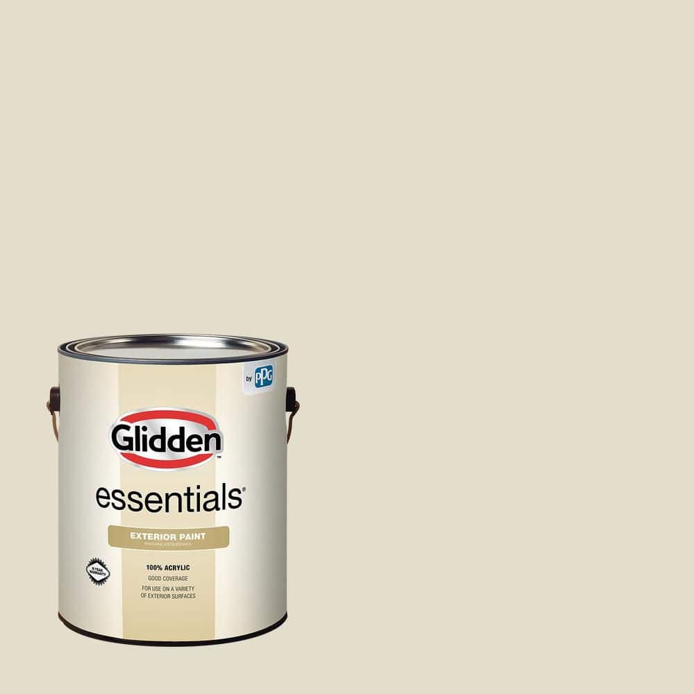 Glidden Essentials 1 gal. Fossil Stone PPG1102-2 Flat Exterior Paint