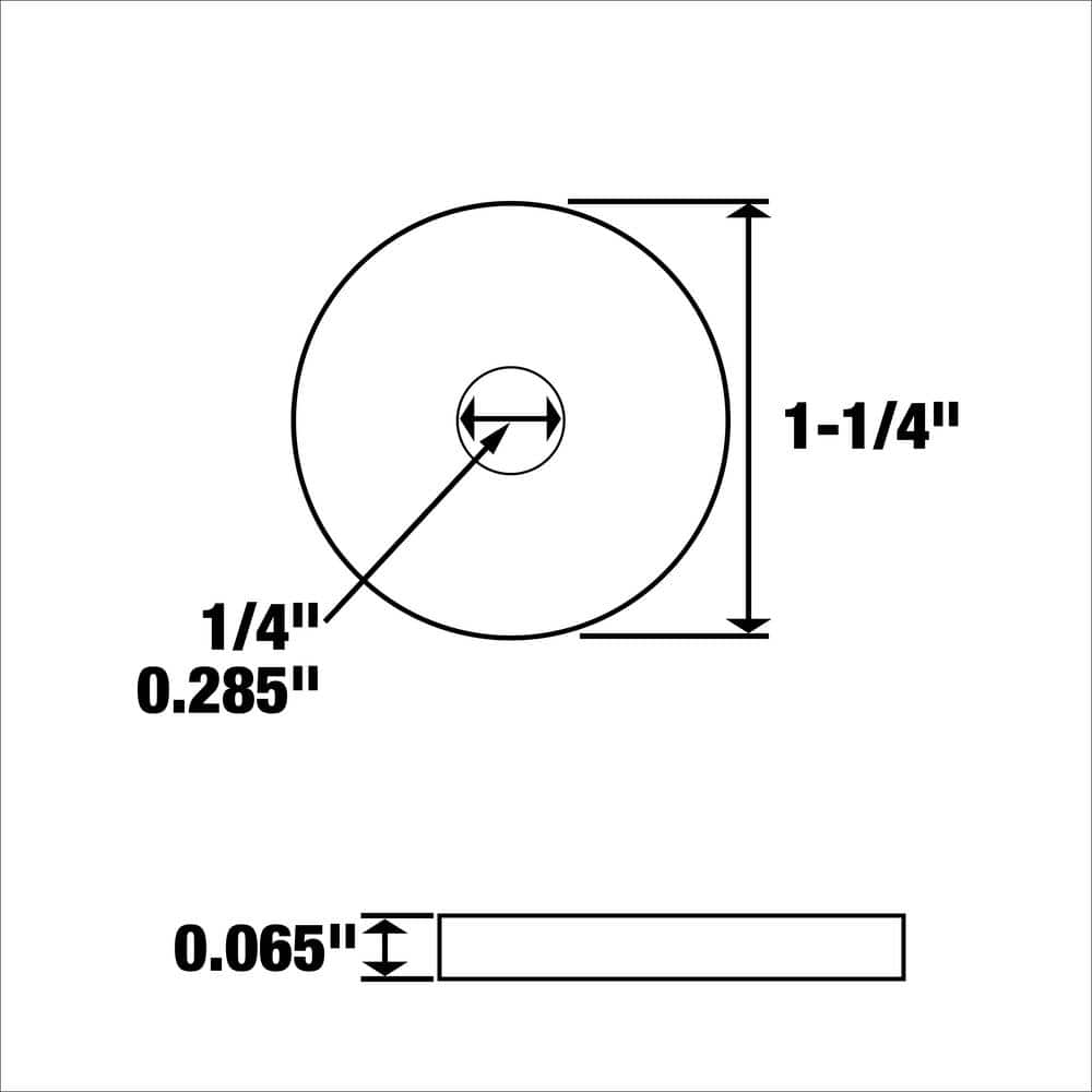 Everbilt 1/4 in. x 1-1/4 in. Stainless Fender Washer (20-Pack) (3)