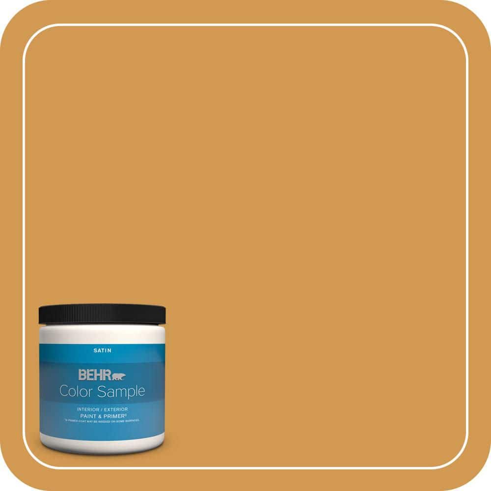 BEHR PREMIUM PLUS #PPU6-02 Saffron Strands Enamel Interior Stain-Blocking Paint and Primer (1)