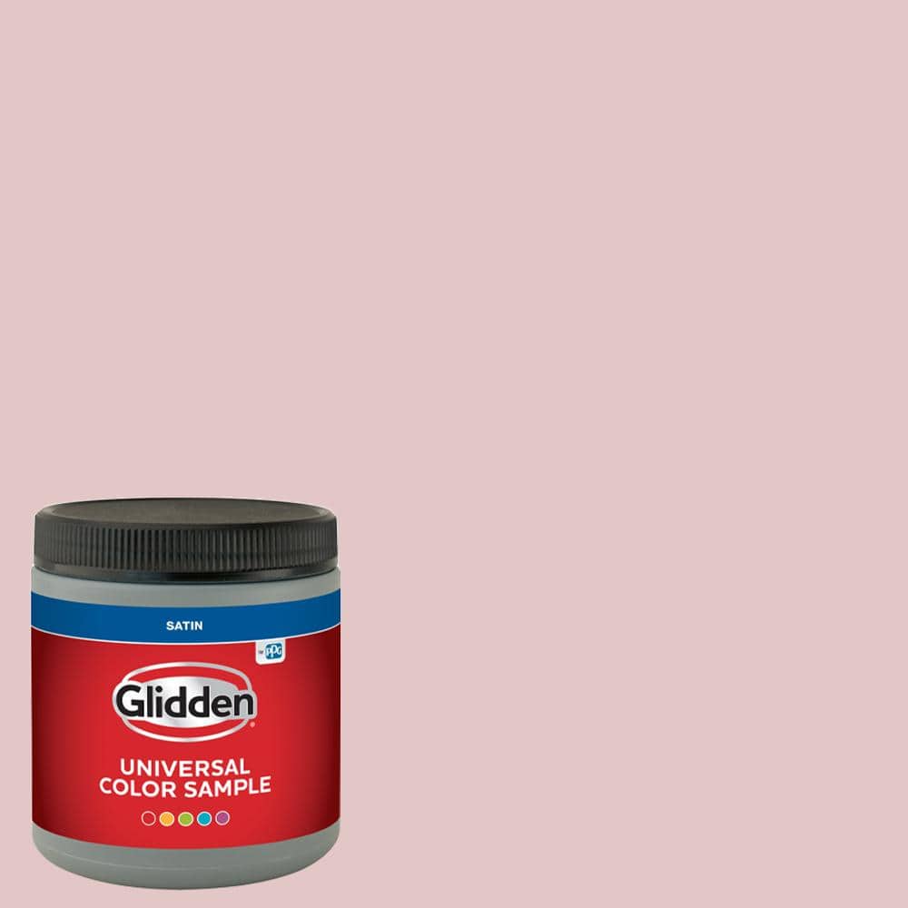 Glidden 8 oz. PPG1053-3 Powdered Petals Satin Interior Paint Sample (1)