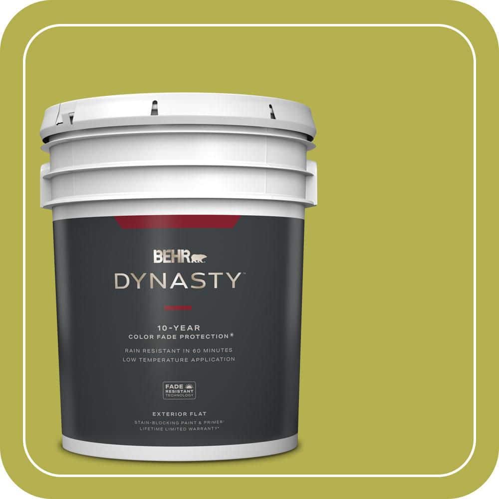 BEHR DYNASTY 5 gal. #P350-6 Laser Flat Exterior Stain-Blocking Paint & Primer