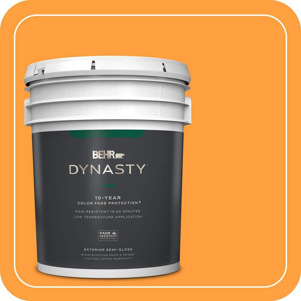 BEHR DYNASTY 5 gal. #S-G-300 Hawaiian Passion Semi-Gloss Exterior Stain-Blocking Paint & Primer