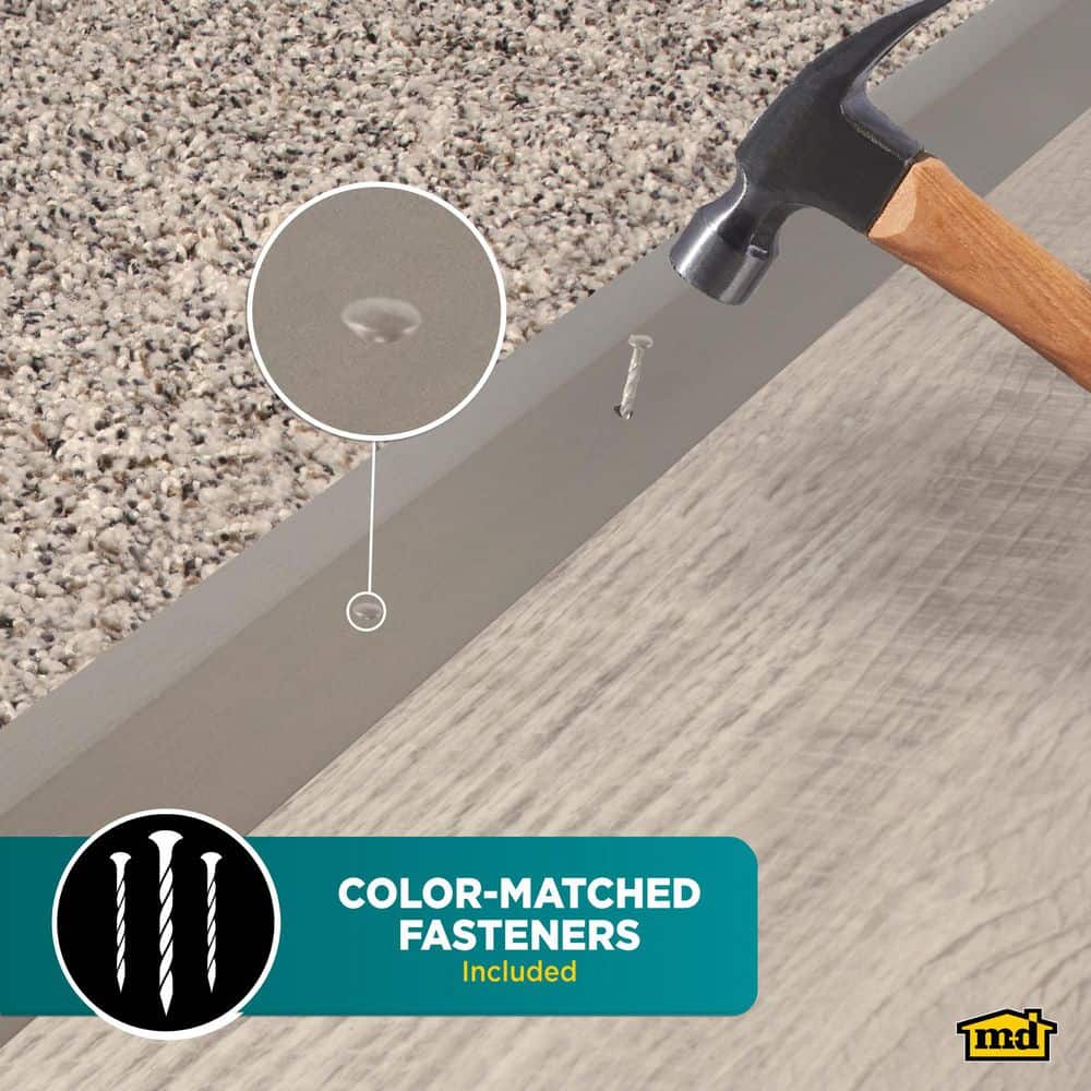 M-D Building Products 1-3/8 in. x 36 in. Titanium Brushed Carpet Trim Transition Strip (4)