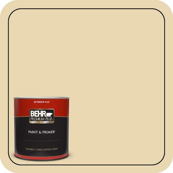BEHR PREMIUM PLUS 1 Qt. #PPF-13 Sunning Deck Flat Exterior Paint & Primer (2)
