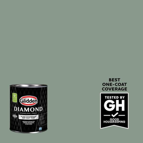 Glidden Diamond 1 qt. PPG1134-5 Birch Forest Satin Interior Paint with Primer (2)