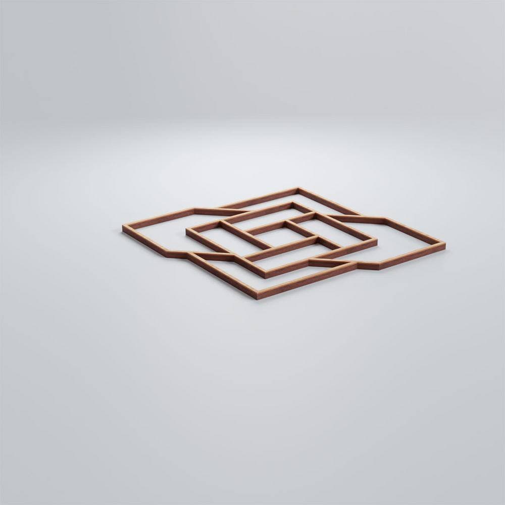 Ekena Millwork 7-3/8" x 7-3/8" x 1/4" Extra Small Loveland Decorative Fretwork Wood Wall Panels, Alder (10-Pack) (3)