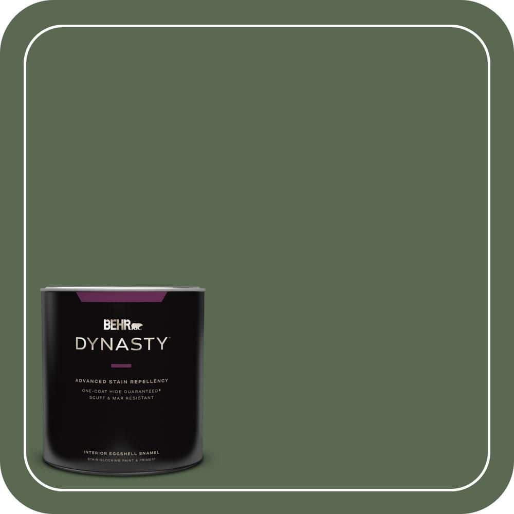 BEHR DYNASTY 1 qt. #S390-7 Trailing Vine One-Coat Hide Eggshell Enamel Interior Stain-Blocking Paint & Primer