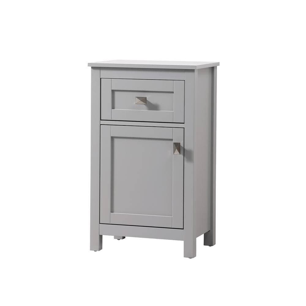 Unbranded Timeless Home 18 in. W x 13 in. D x 30 in. H Gray Freestanding Linen Cabinet (3)