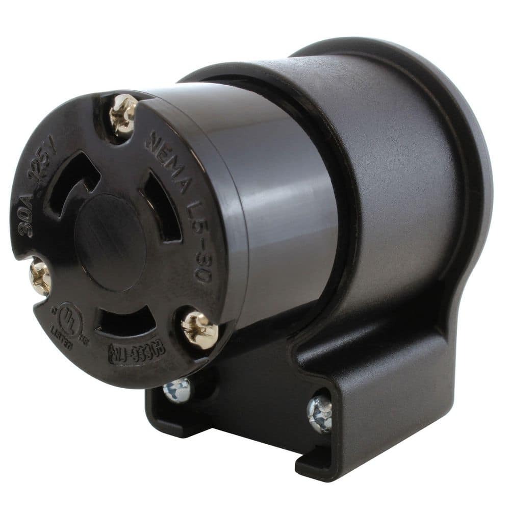 AC WORKS NEMA L5-30R 30 Amp 125-Volt 3-Prong Elbow Locking Female Connector With UL, C-UL Approval (1)