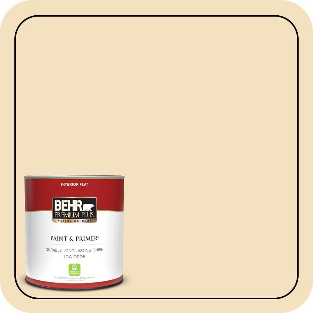 BEHR PREMIUM PLUS #PPL-41 Tea Cookie Exterior Stain-Blocking Paint & Primer (1)