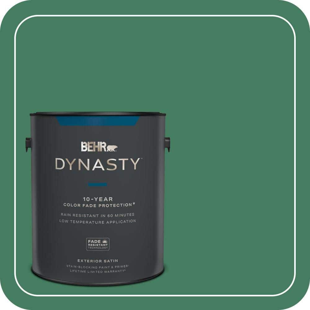 BEHR DYNASTY 1 gal. #470D-6 Greenbelt Satin Enamel Exterior Stain-Blocking Paint & Primer