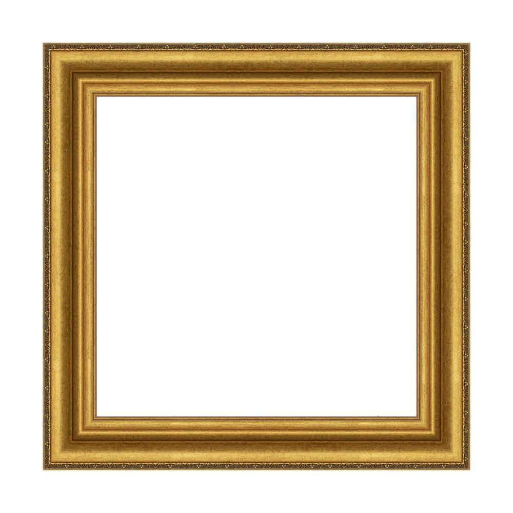 Amanti Art Mirror Makeover Parlor Gold 25.25 in. W x 25.25 in. H Bathroom Mirror Frame Border Kit-Fits a 24 x 24 mirror (1)