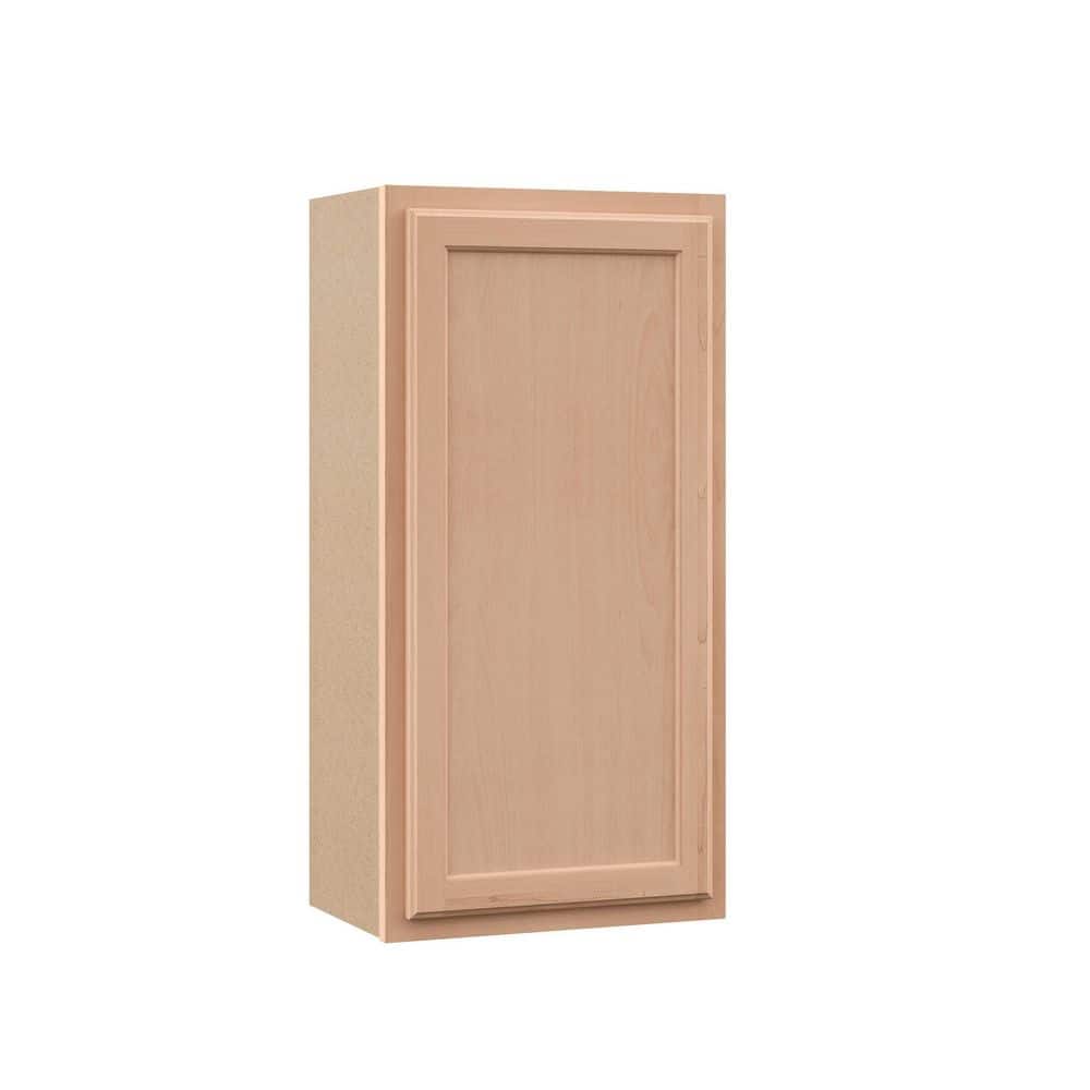 Hampton Bay Recessed Panel 18 in. W x 12 in. D x 36 in. H Assembled Wall Kitchen Cabinet in Unfinished