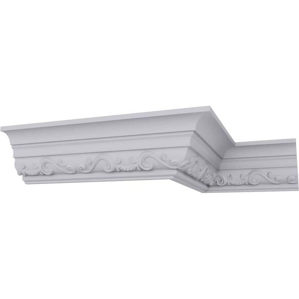 Ekena Millwork 2-3/4 in. x 2-7/8 in. x 94-1/2 in. Polyurethane Caputo Crown Moulding (1)