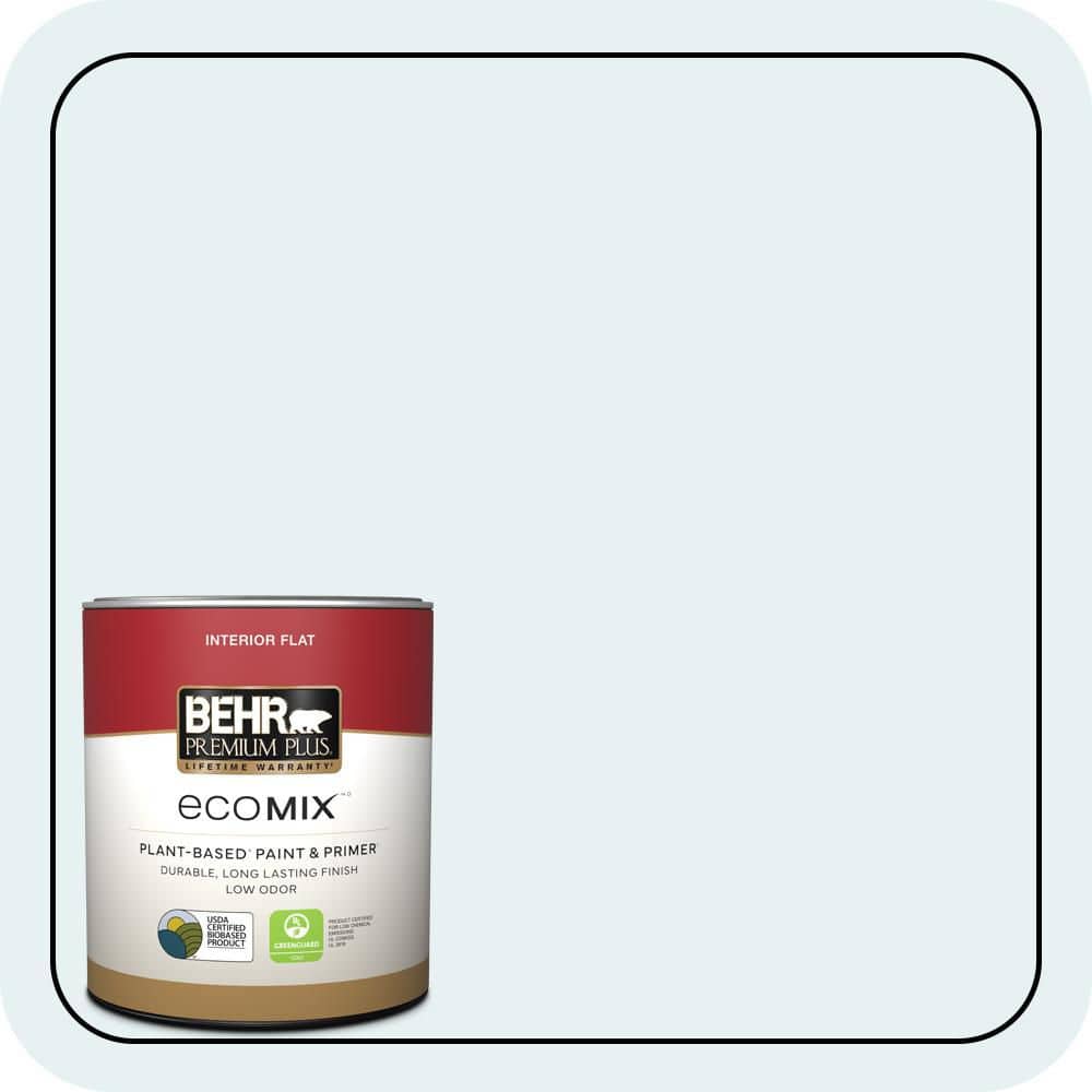 BEHR PREMIUM PLUS #BL-W04 Ethereal White Flat EcoMix Plant-Based & Primer (1)