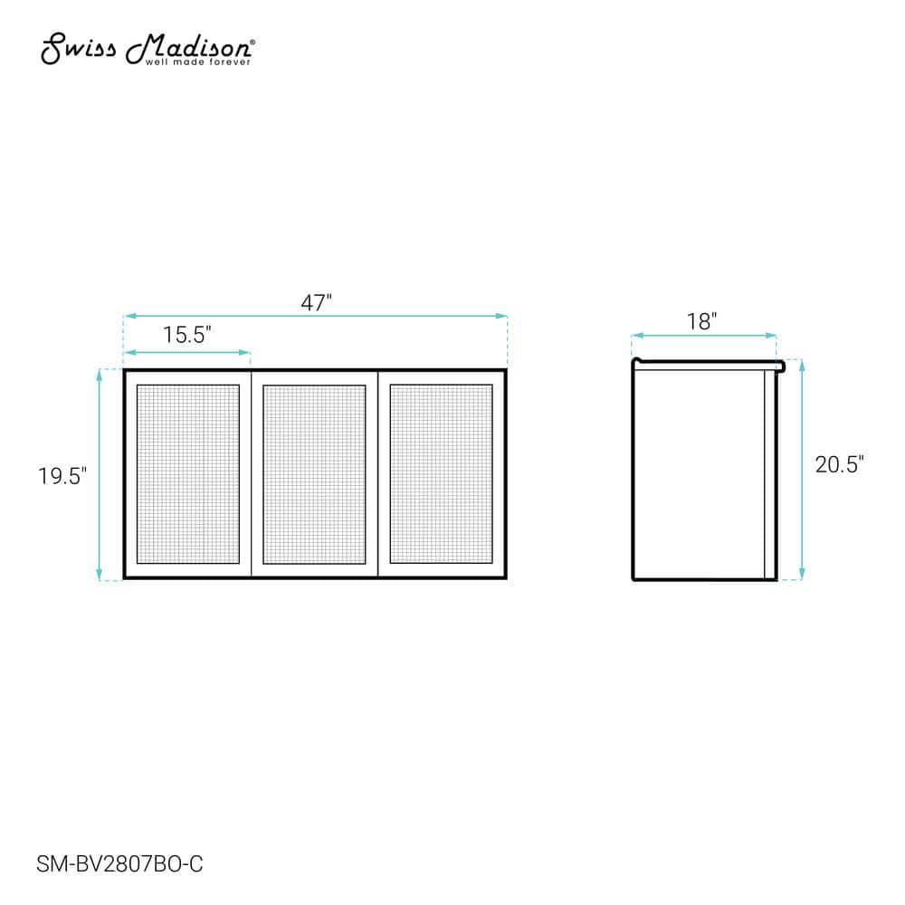 Swiss Madison Classe Wall-Mounted Bath Vanity Cabinet Without Top (4)