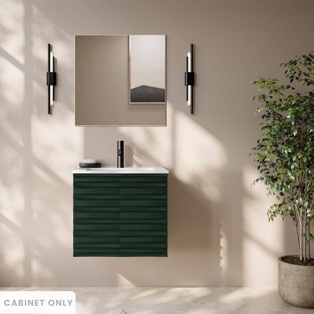 Swiss Madison Cascade 24" Wall-Mounted Bath Vanity Cabinet without Top in Green Oak (2)