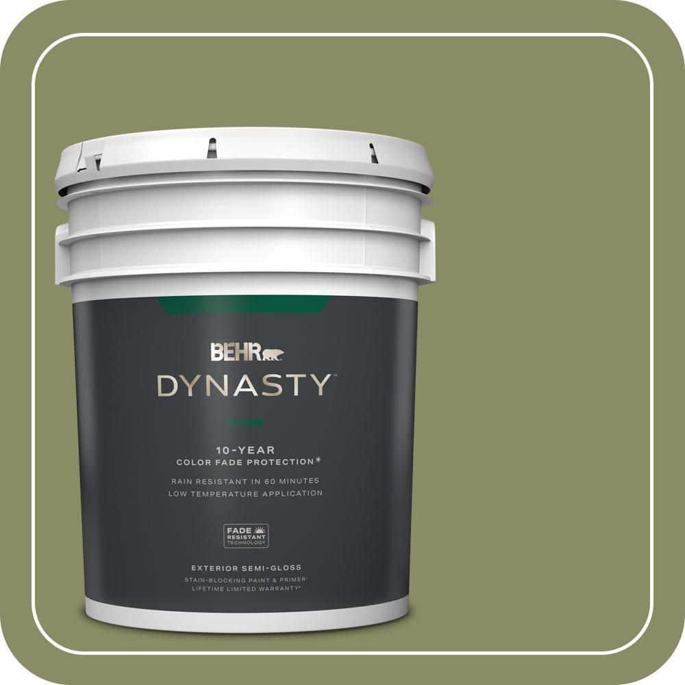 BEHR DYNASTY 5 gal. #S360-5 Yogi Semi-Gloss Exterior Stain-Blocking Paint & Primer