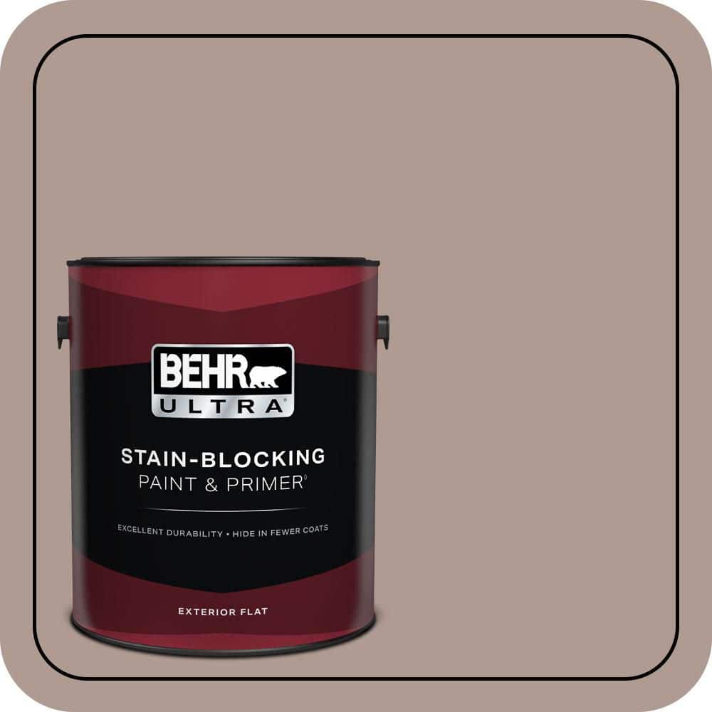 BEHR ULTRA 1 gal. #N170-4 Coffee with Cream Flat Exterior Paint & Primer