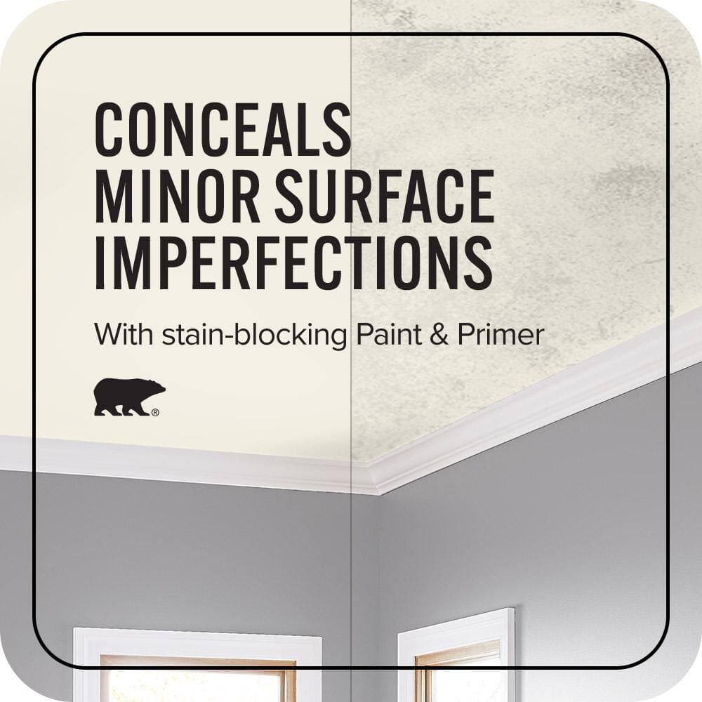 BEHR ULTRA 1 gal. #12 Swiss Coffee Ceiling Flat Interior Paint and Primer (4)