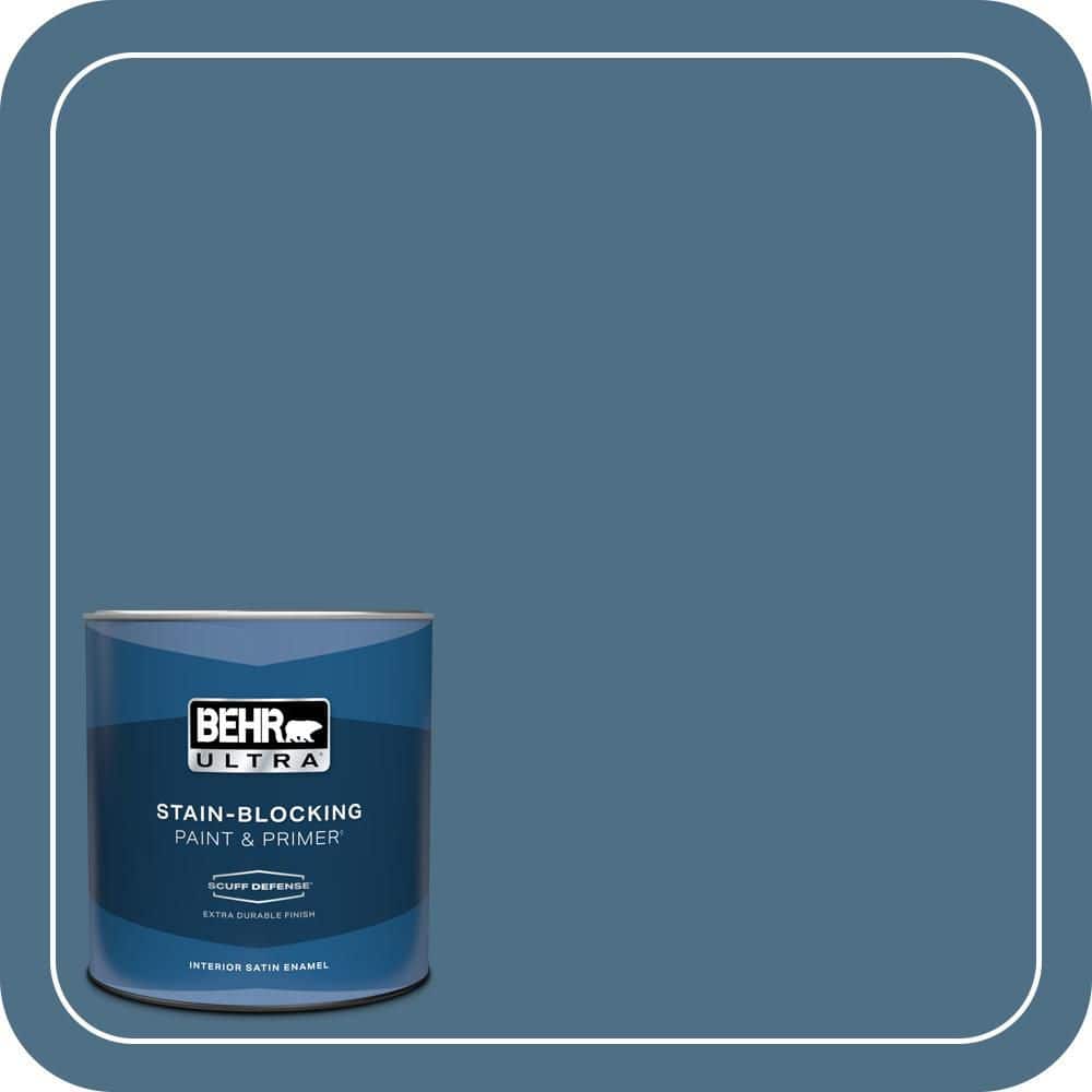BEHR ULTRA 1 qt. #S500-6 Shipyard Extra Durable Satin Enamel Interior Paint & Primer