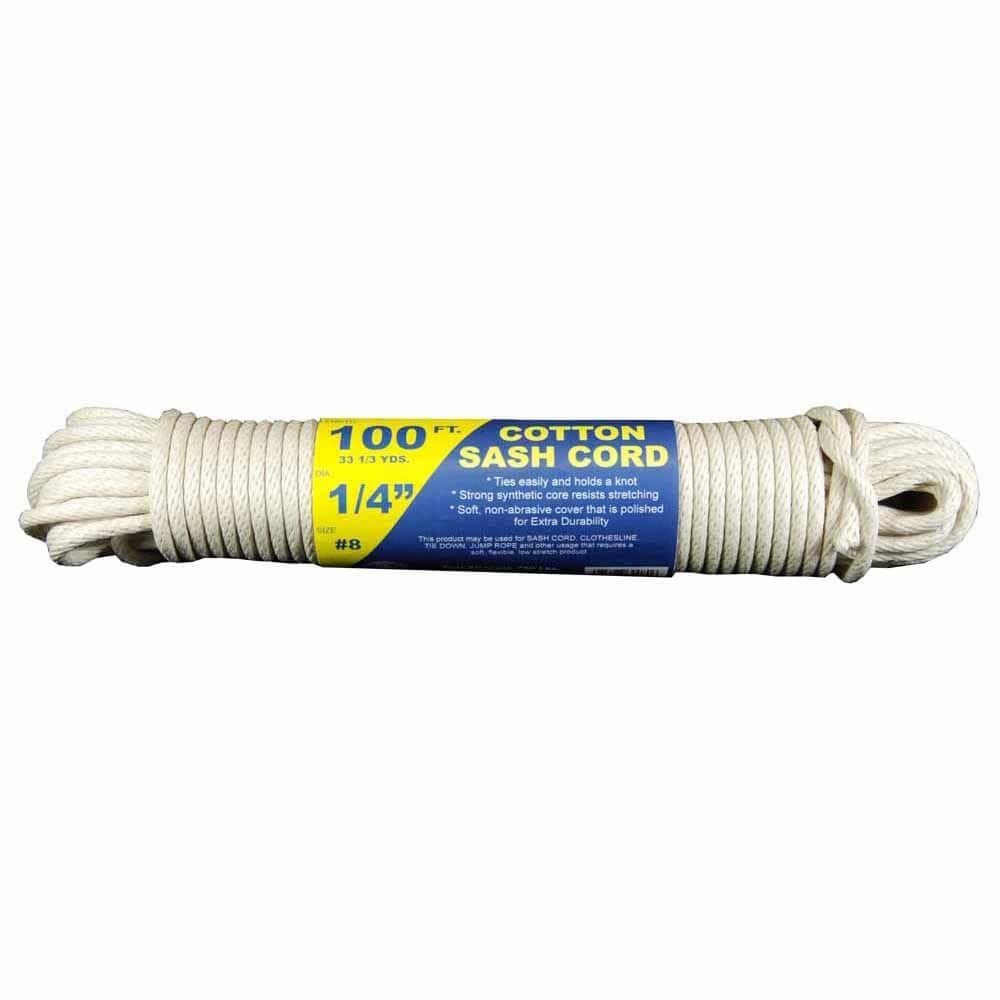 T.W. Evans Cordage #8 (1/4 in.) x 100 ft. Buffalo Cotton Sash Cord Hank