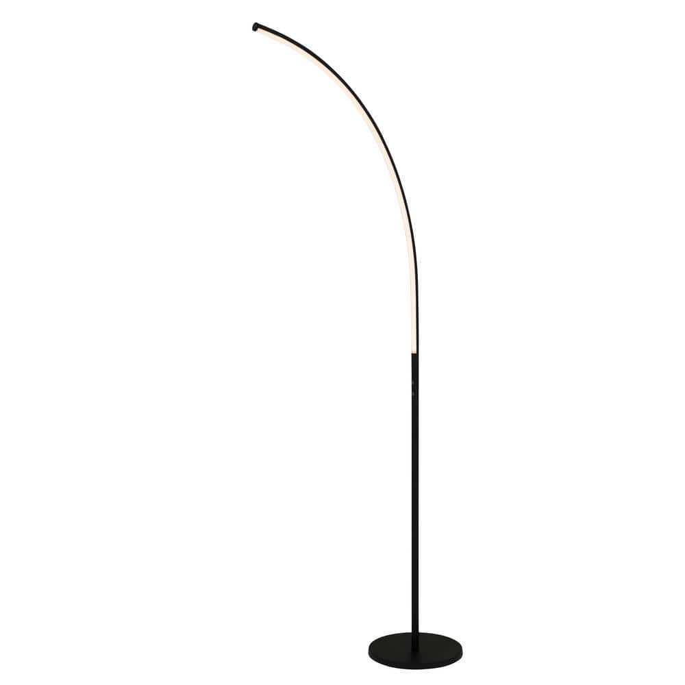 DSI LIGHTING Sorrell 62.5 in. Matte Black Integrated LED Arcing Floor Lamp with Adjustable Color Temperature and Dimming Switch (2)