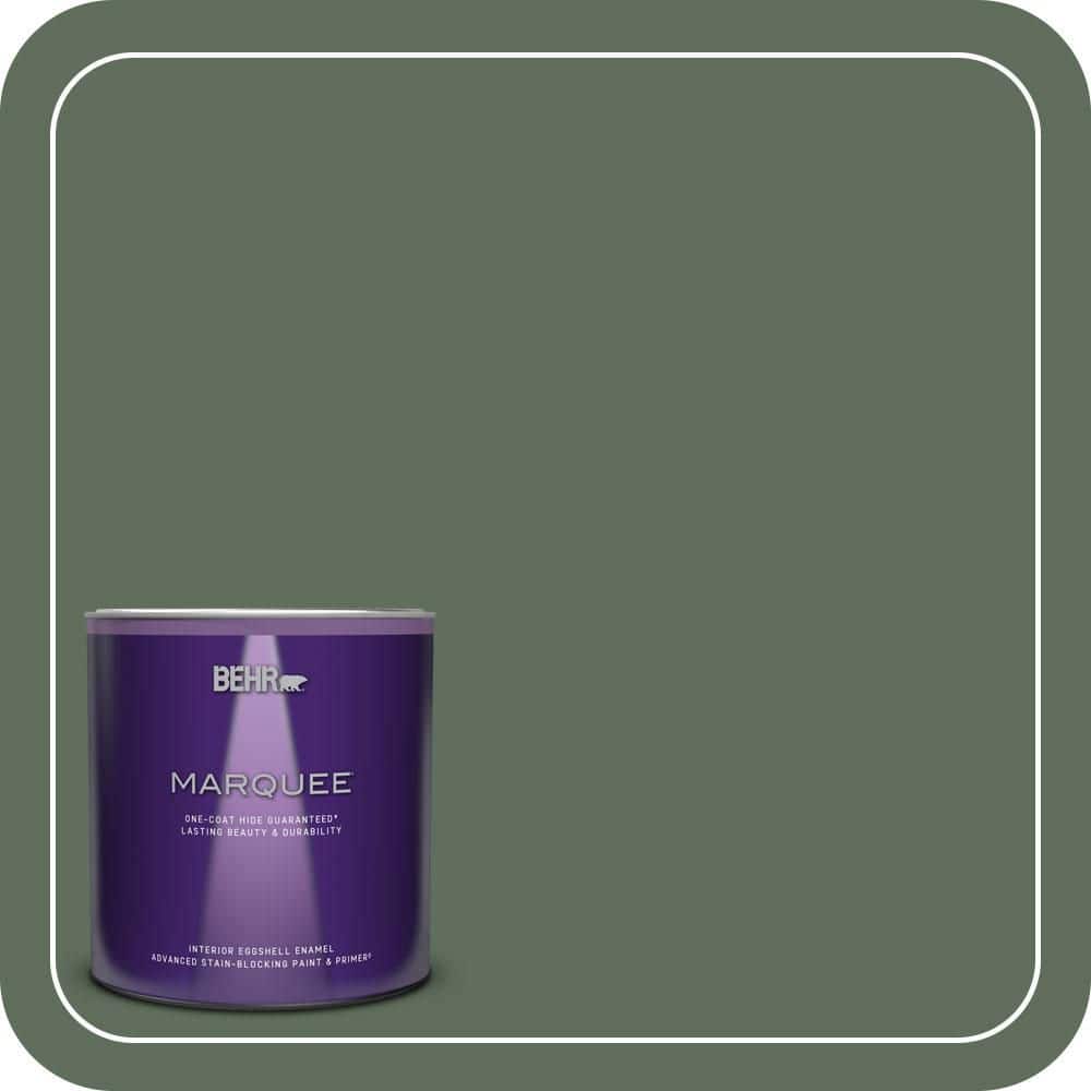 BEHR MARQUEE 1 qt. #450F-6 Whispering Pine Eggshell Enamel Interior Paint & Primer