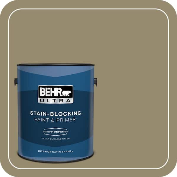 BEHR ULTRA 1 gal. #PPU8-04 Urban Safari Extra Durable Satin Enamel Interior Paint & Primer (2)