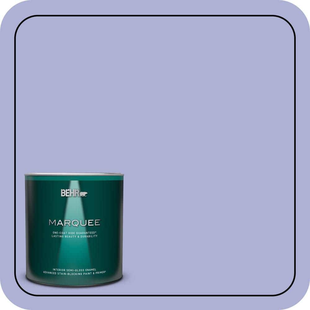 BEHR MARQUEE 1 qt. #620B-4 Pixie Violet Semi-Gloss Enamel Interior Paint & Primer
