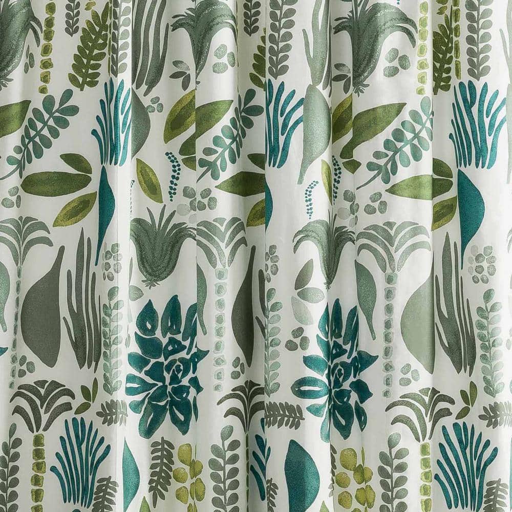 MAKERS COLLECTIVE 72 in. x 72 in. Jardin Green Cotton Shower Curtain by Jungalow (2)