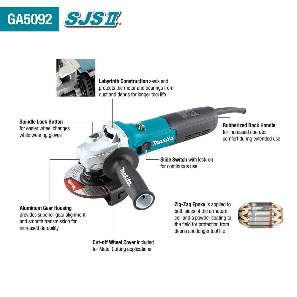 Makita 5 in. Corded Angle Grinder (2)