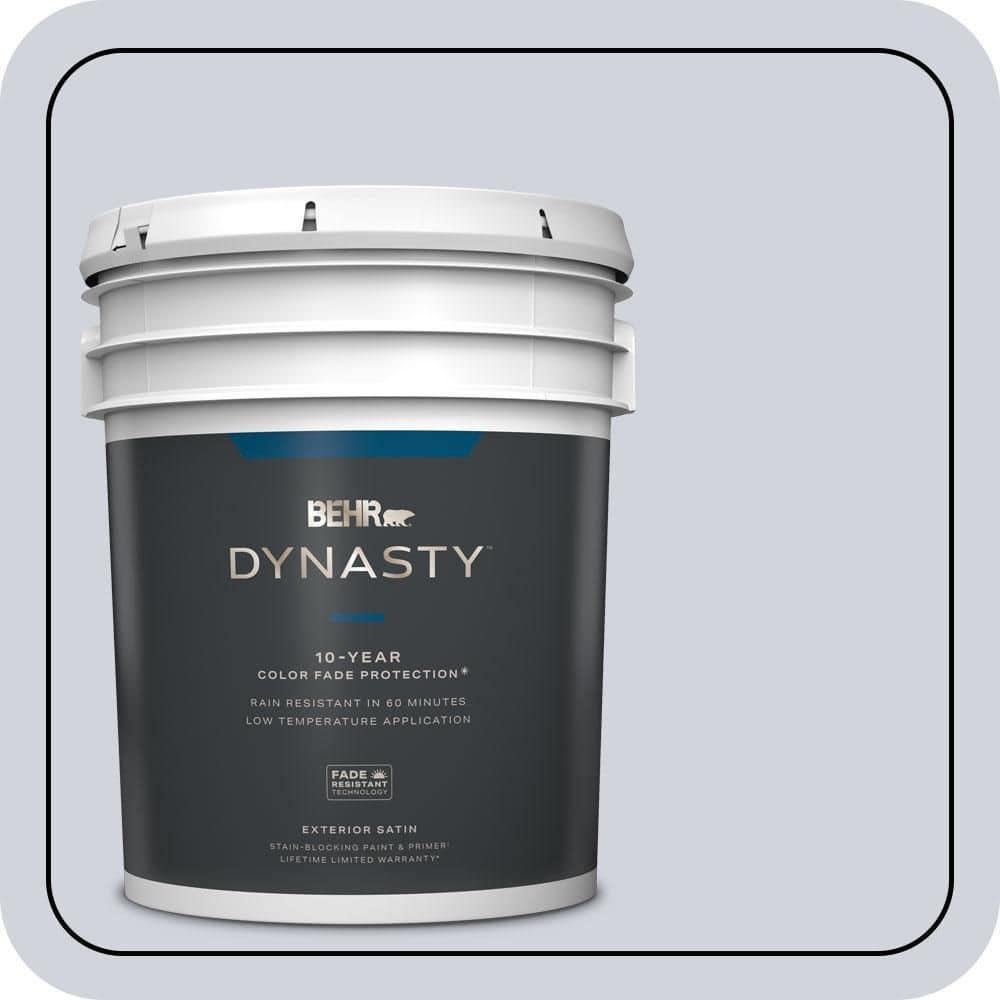BEHR DYNASTY 5 gal. #S550-1 Blueberry Whip Satin Enamel Exterior Stain-Blocking Paint & Primer