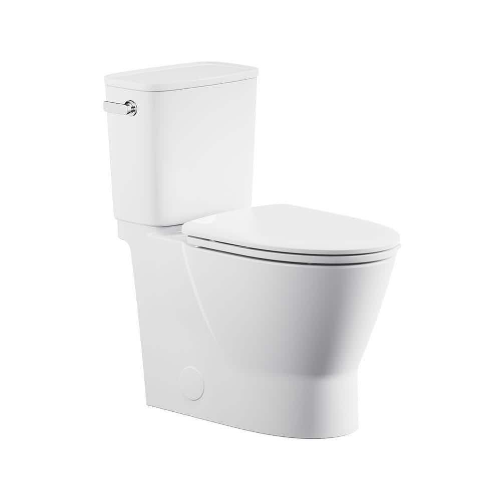 American Standard Cadet Aspirations 2-Piece 1.28 GPF Single Flush Elongated Skirted Toilet with Seat in White (3)