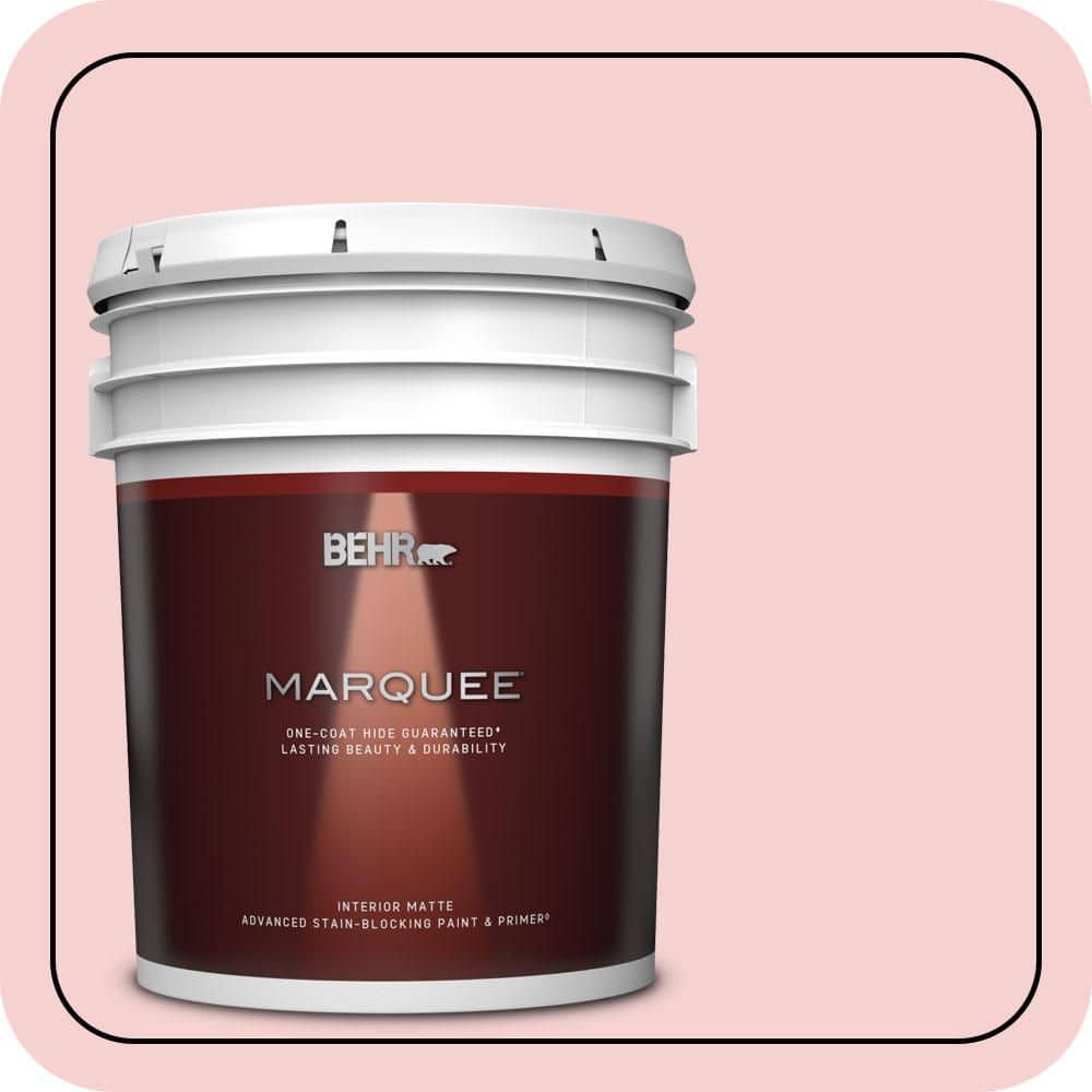 BEHR MARQUEE 5 gal. #P170-1A Pinky Promise Matte Interior Paint & Primer