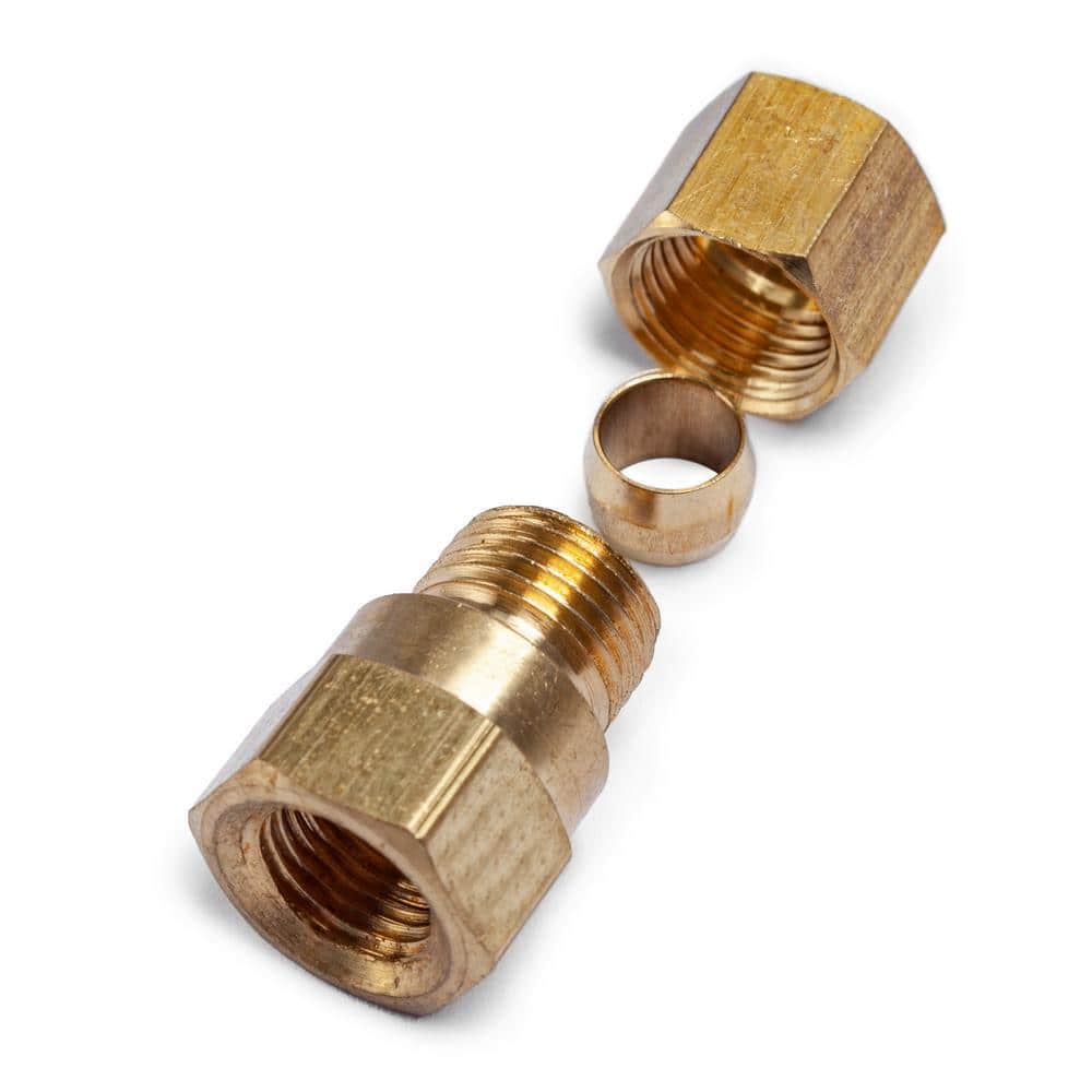LTWFITTING 1/4 in. O.D. Comp 1/8 in. FIP Brass Compression Adapter Fitting (2)