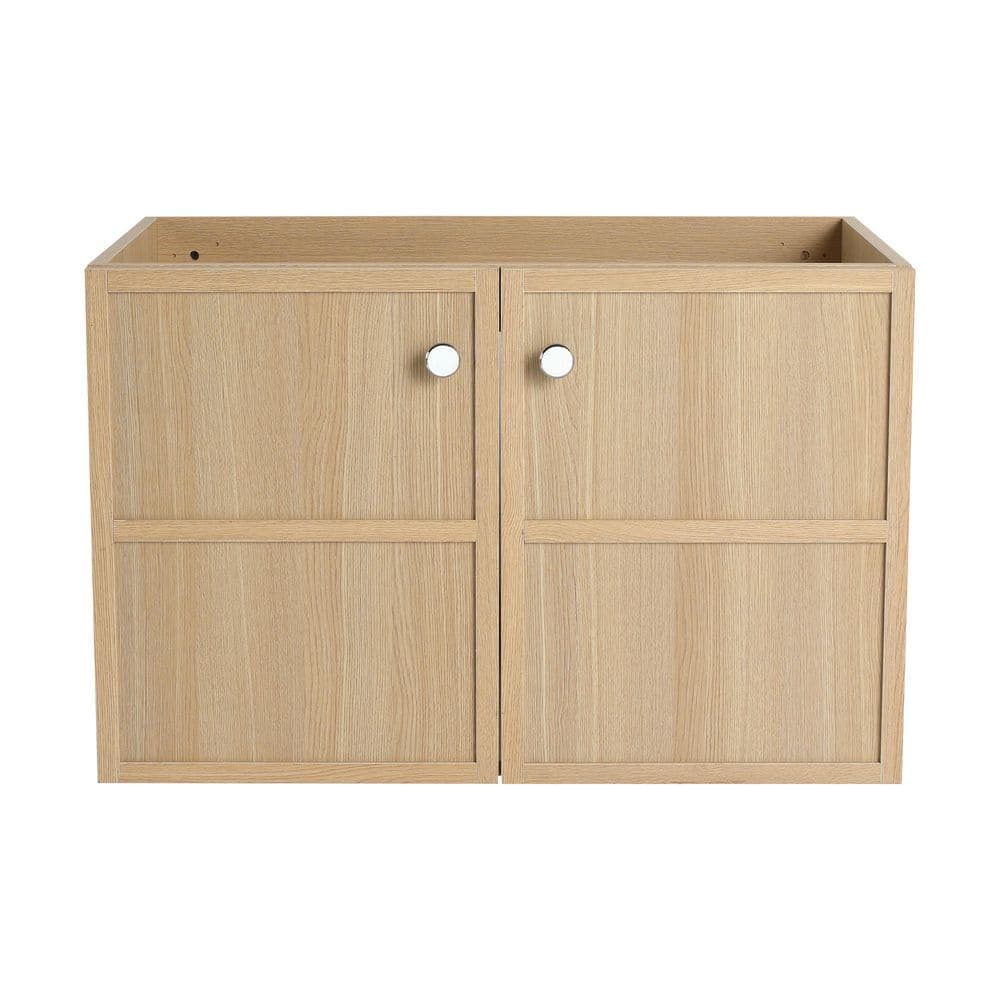 Noble House Posey 33 in. W Wall-Mounted Bath Vanity Cabinet without Top with 2-Soft Closing Doors (2)