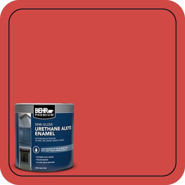 BEHR PREMIUM 1 qt. #P170-6 Race Car Stripe Semi-Gloss Enamel Urethane Alkyd Interior/Exterior Paint (2)