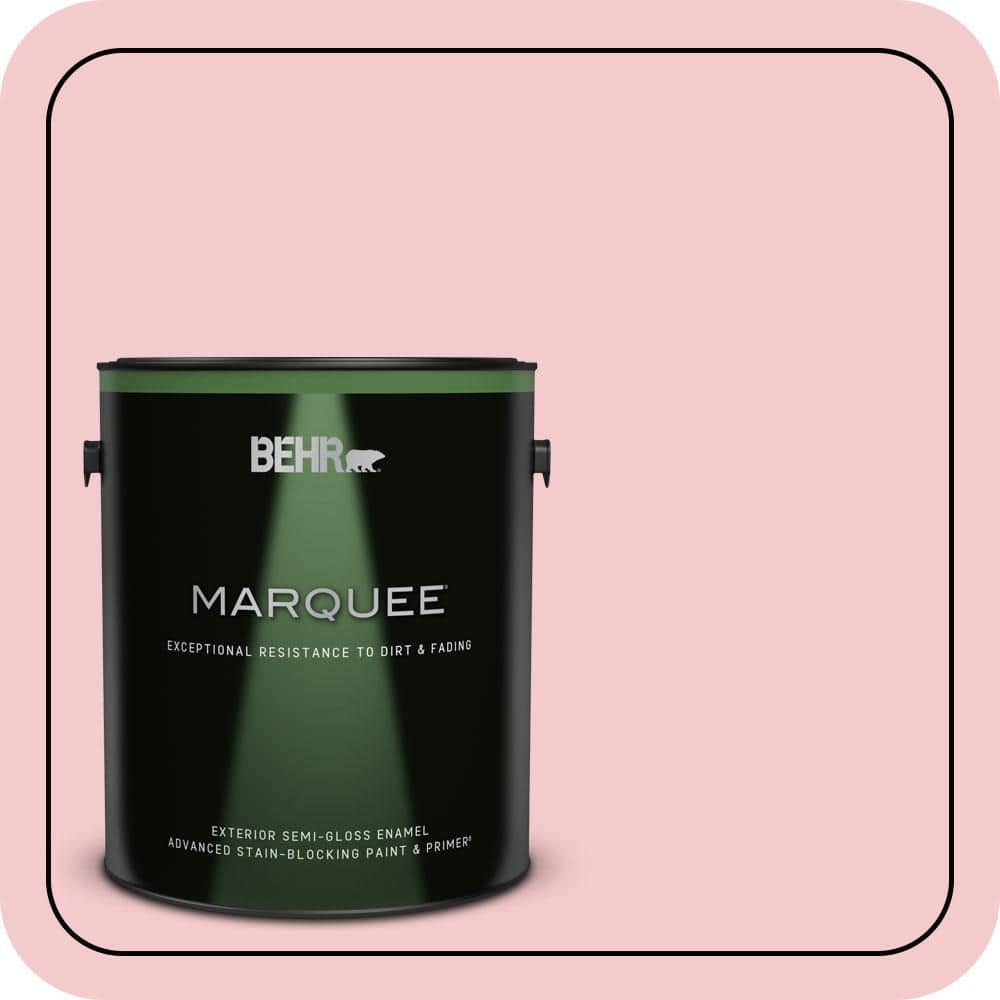 BEHR MARQUEE 1 gal. #P160-1 Angel Kiss Semi-Gloss Enamel Exterior Paint & Primer