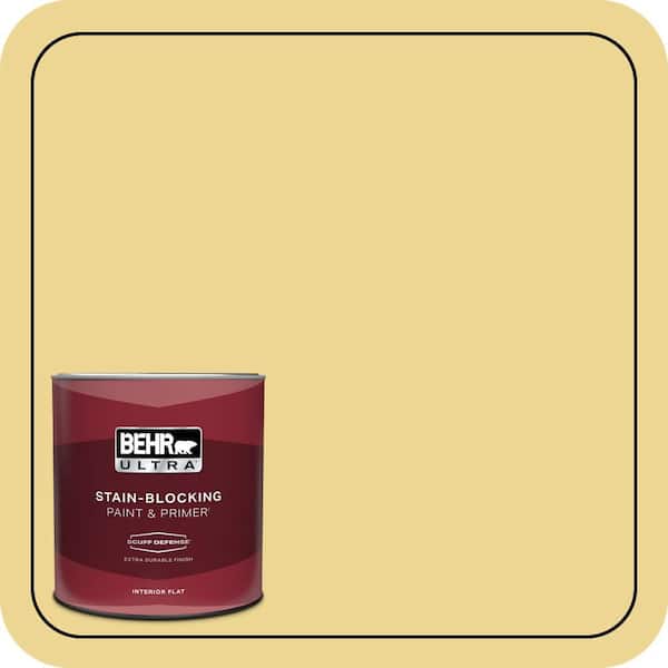 BEHR PREMIUM PLUS #370D-4 Mustard Seed Enamel Interior/Exterior Paint & Primer Color Sample (4)