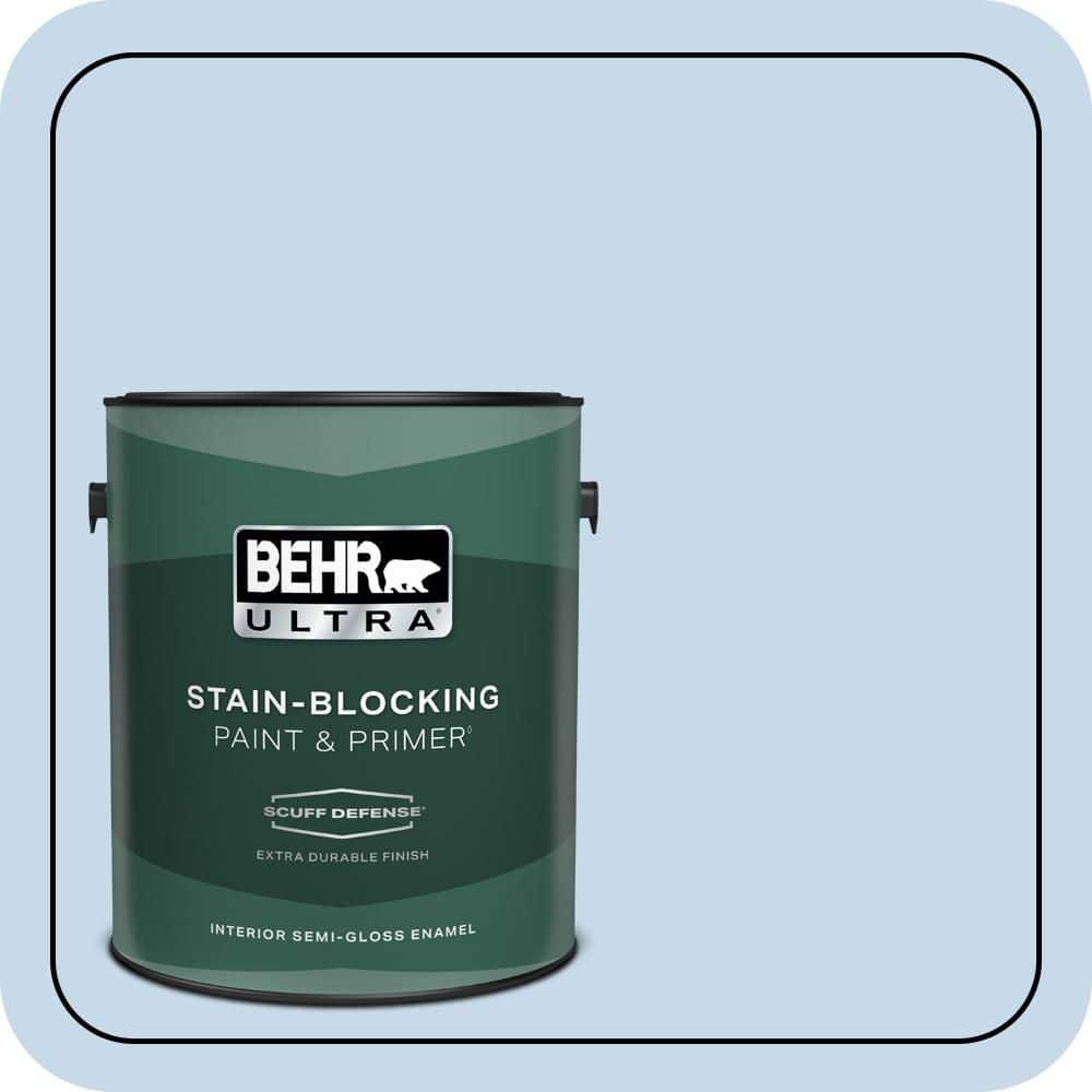 BEHR ULTRA 1 gal. #MQ3-24 Celestial Light Extra Durable Semi-Gloss Enamel Interior Paint & Primer