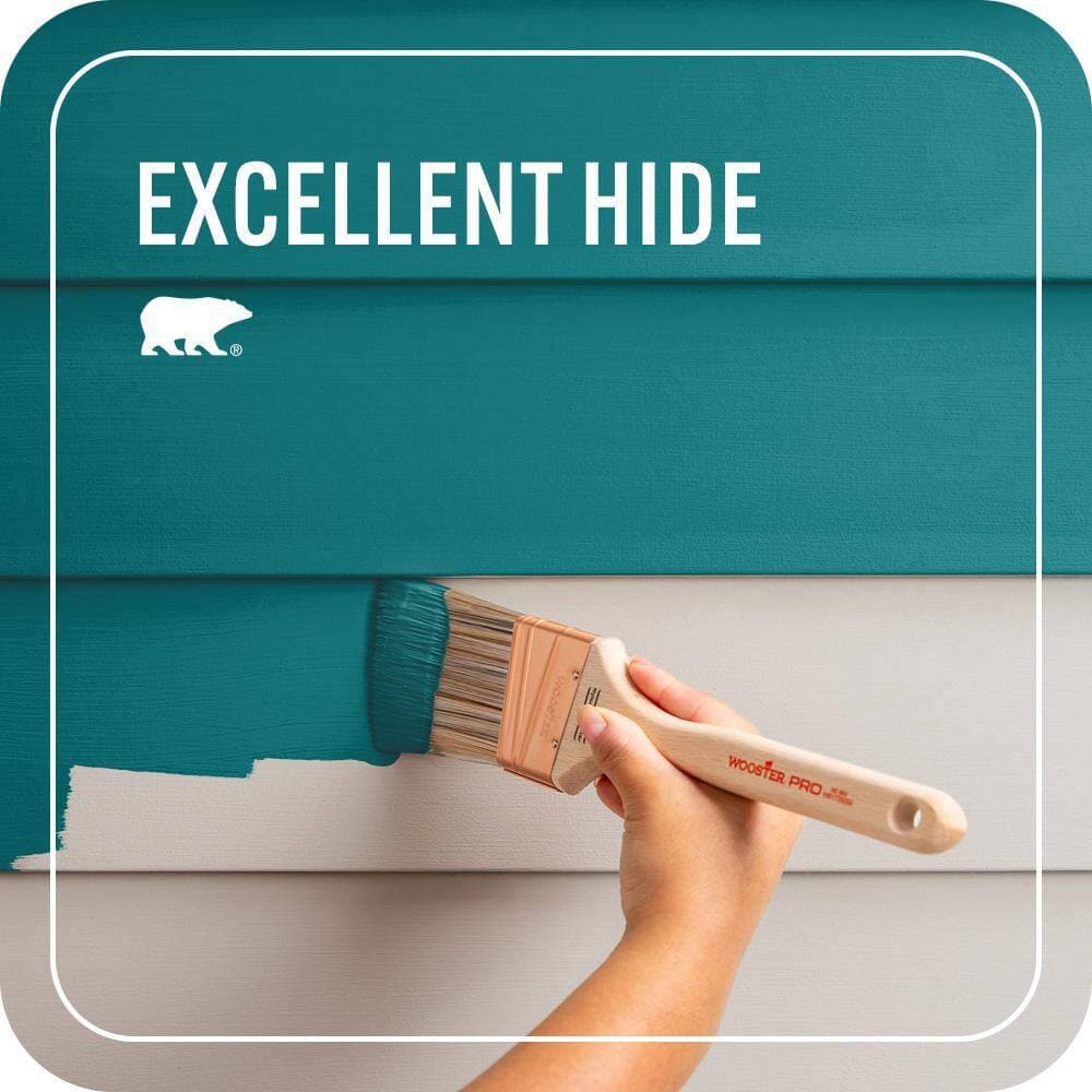 BEHR PREMIUM PLUS 1 qt. #MQ6-35 Teal Motif Flat Exterior Paint & Primer (3)