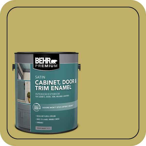 BEHR PREMIUM 1 gal. #MQ4-42 Pistachio Satin Enamel Interior/Exterior Cabinet, Door & Trim Paint (2)