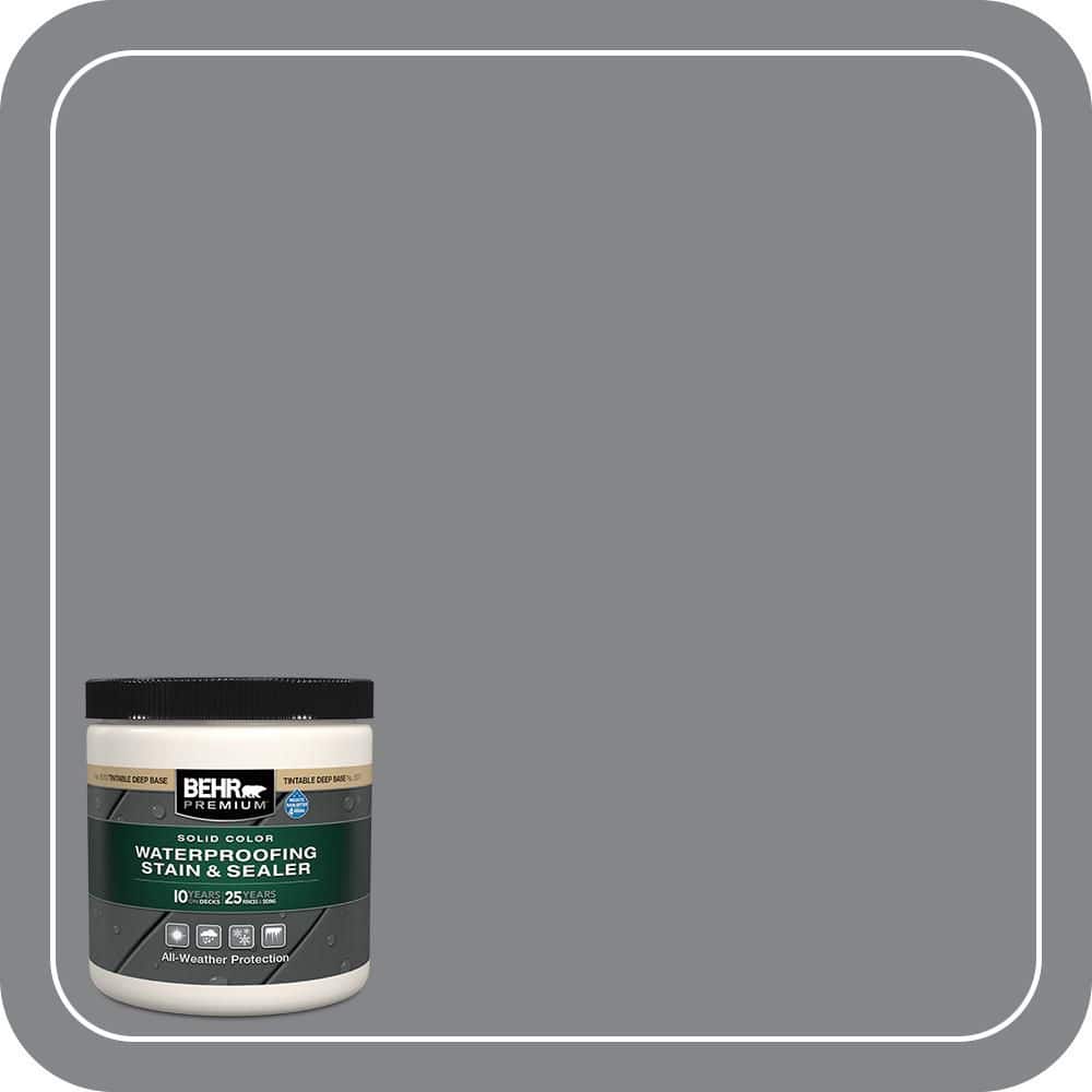 BEHR PREMIUM 8 oz. #PFC-64 Storm Solid Color Waterproofing Exterior Wood Stain and Sealer Sample (1)