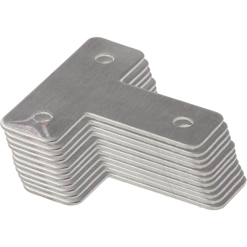 KIWDZFU 1. 57x1. 57 1mm Stainless Steel Heavy Duty T Bracket Connector Repair Plates 16-Pack for Wood Furniture (3)