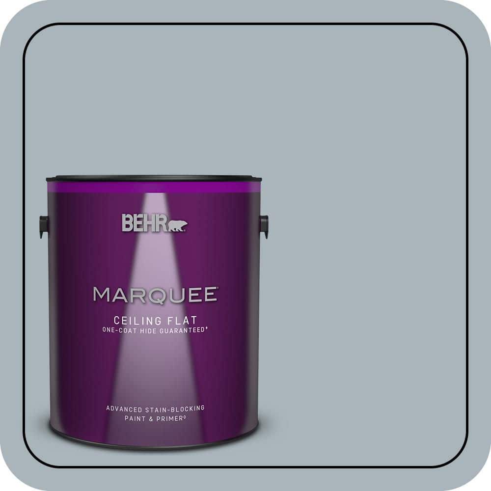 BEHR MARQUEE 1 gal. #N490-3 Shaved Ice One-Coat Hide Ceiling Flat Interior Paint & Primer