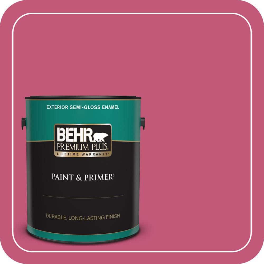 BEHR PREMIUM PLUS 1 gal. #T16-02 Pagoda Semi-Gloss Enamel Exterior Paint & Primer
